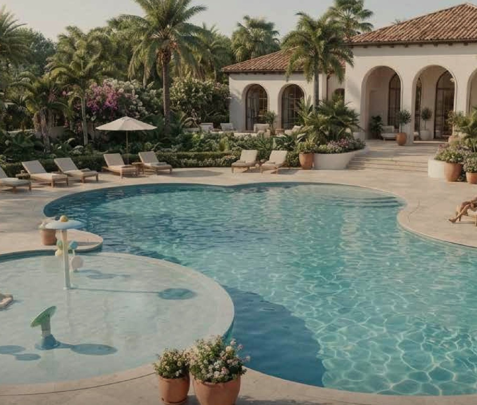 Swimming pool and kids pool